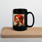 Soulful Brushwork Black Glossy Mug - Beyond T-shirts